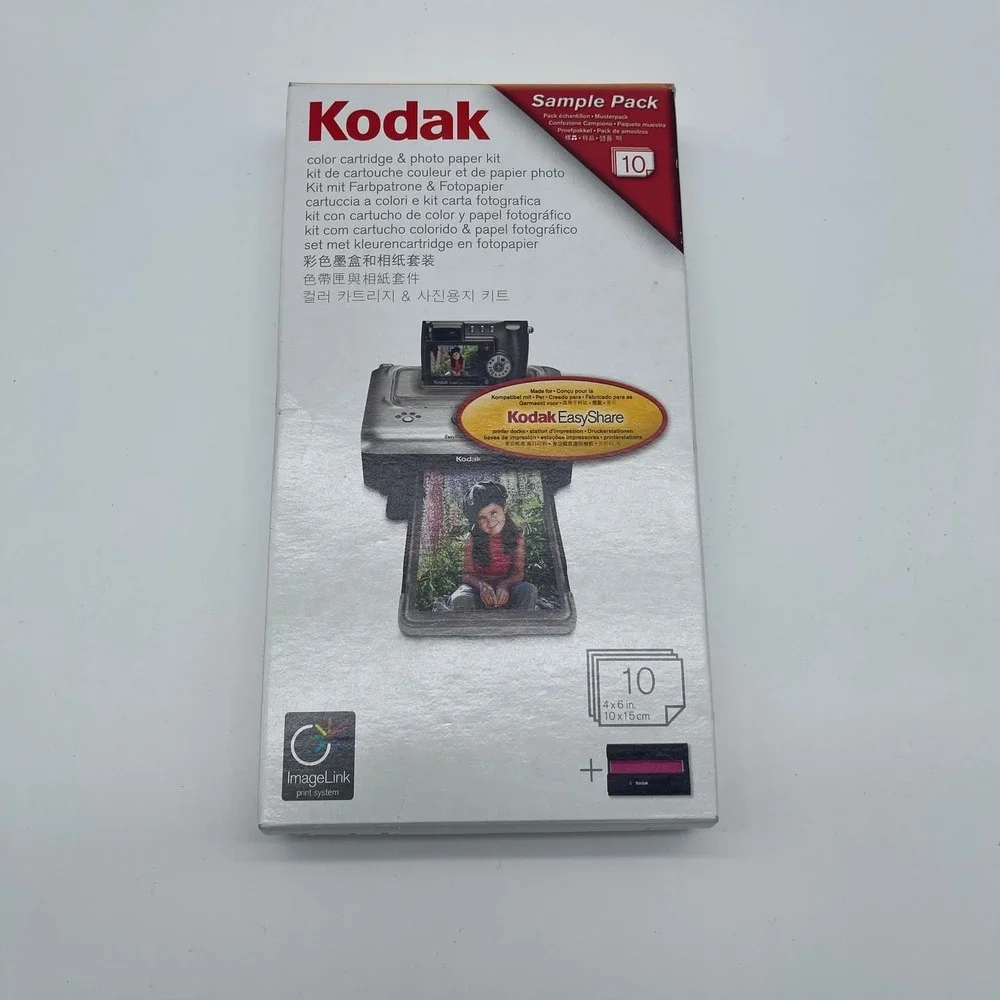 Kodak EasyShare Color‎ Cartridge & 4x6 Photo Paper Sample Kit - 10 Sheets